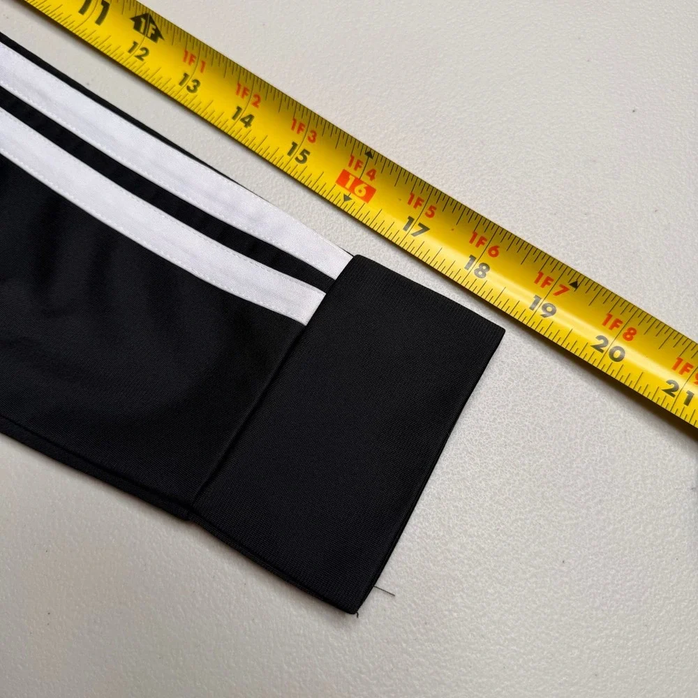 Adidas Youth Black 3-Stripe Full Zip Track Jacket Size M 10/12 AG10740
